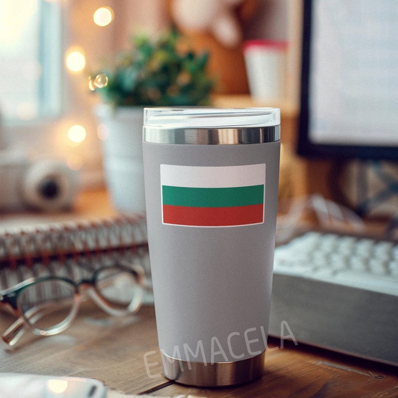 EMMACELA (3PCS) Bulgaria Flag stickers, Countries Flag Stickers - Waterproof Vinyl Decals For Laptops, Tumblers, Water Bottles, Books, Scrapbooks, Size 3 x 1.8 - Image 5